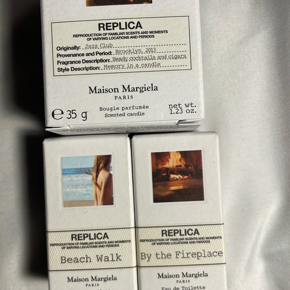 New…:Mini Repluca ‘Maison Margiela’.Candle/Jaxz Club, EDT-Beach Walk/By The Fire